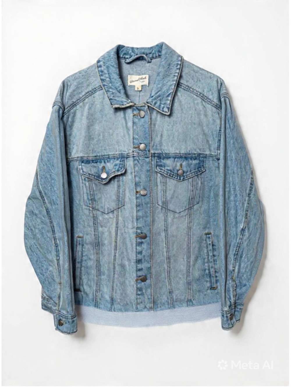 Universal Thread Vintage Wash Denim Trucker Jacket – Light Blue New XL